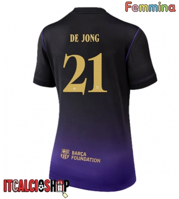 Barcelona Frenkie de Jong #21 Seconda Maglia Femmina 2026-27 Manica Corta